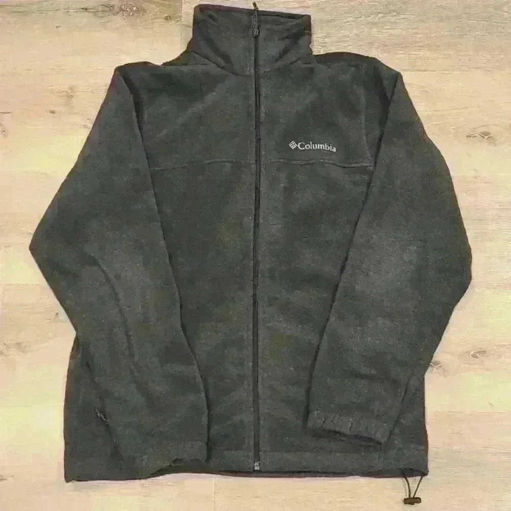 Columbia grey fleece zip up sweater jacket